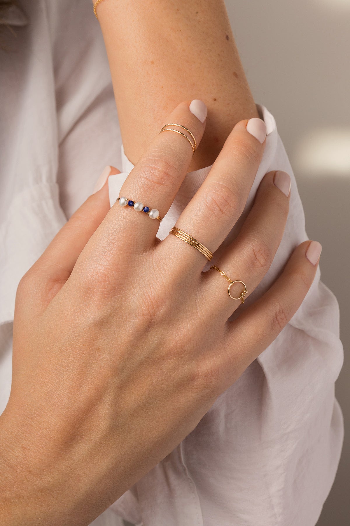 Bague double Éclat phalange
