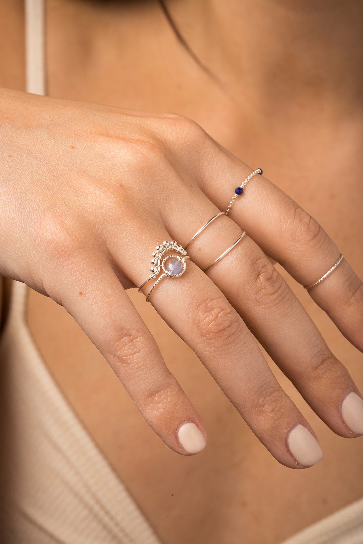 Bague Essentiel double - Argent