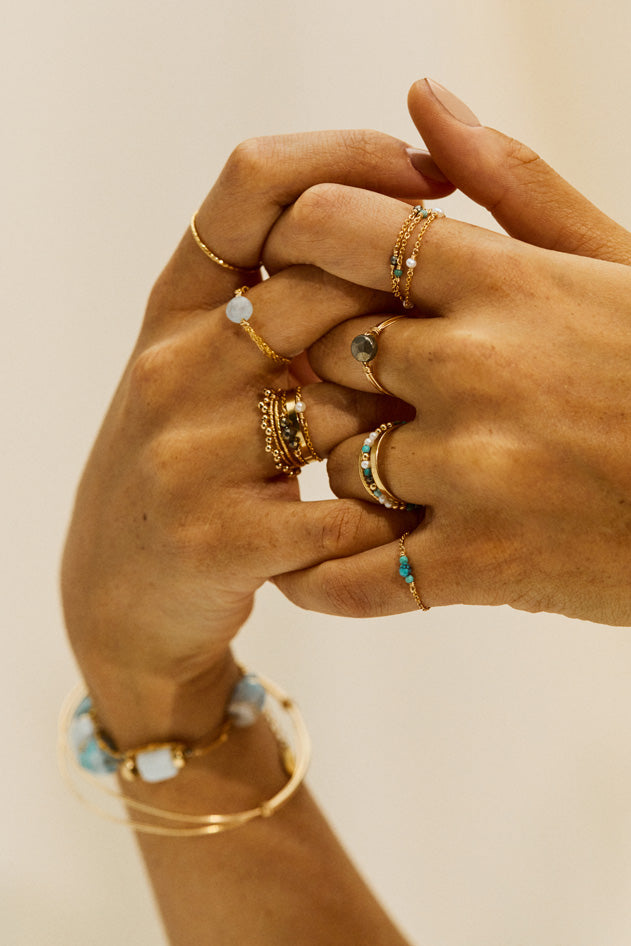 Bague chaînette Chance - Argent