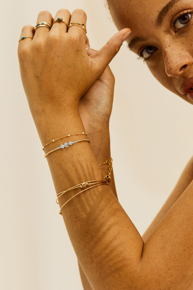 Bague chaînette Chance - Argent