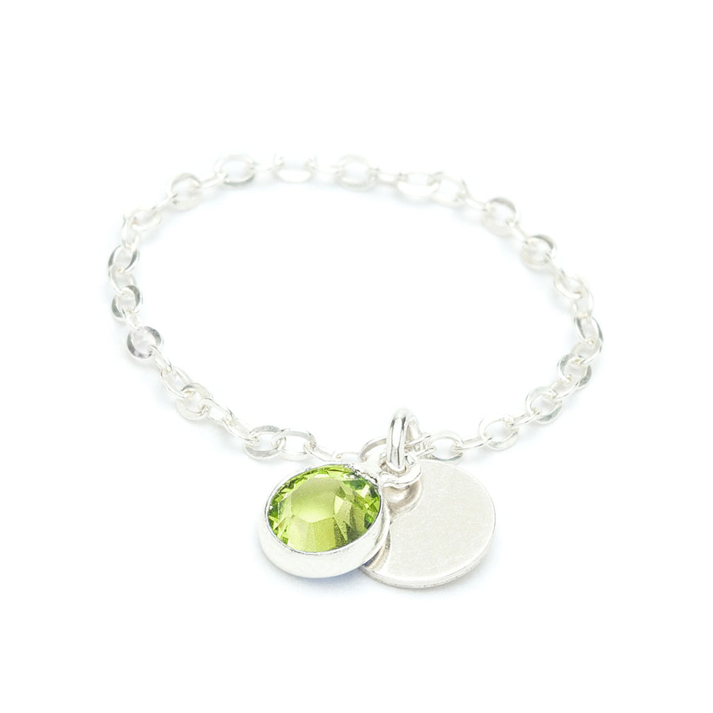 Bague chaînette Sultane - mini cristal swarovski