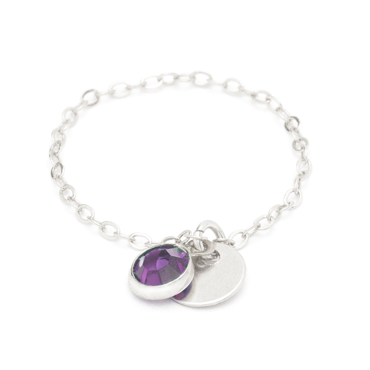 Sultane chain ring - mini swarovski crystal