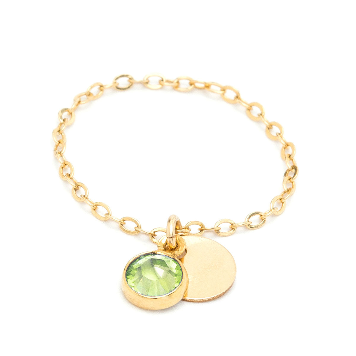 Sultane chain ring - mini swarovski crystal