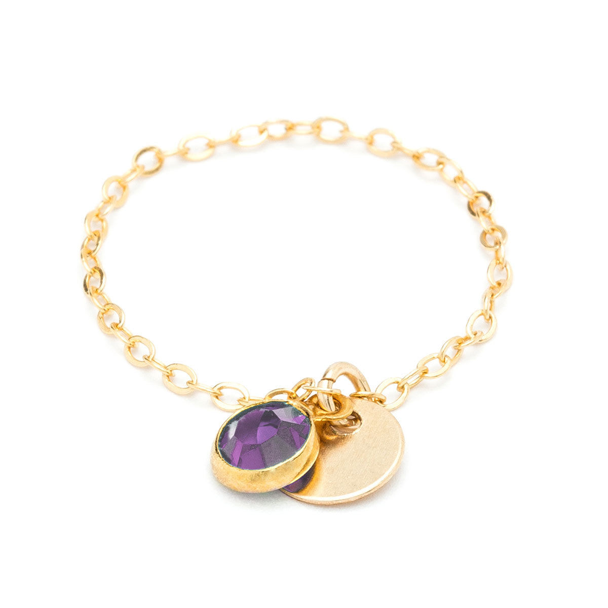 Sultane chain ring - mini swarovski crystal