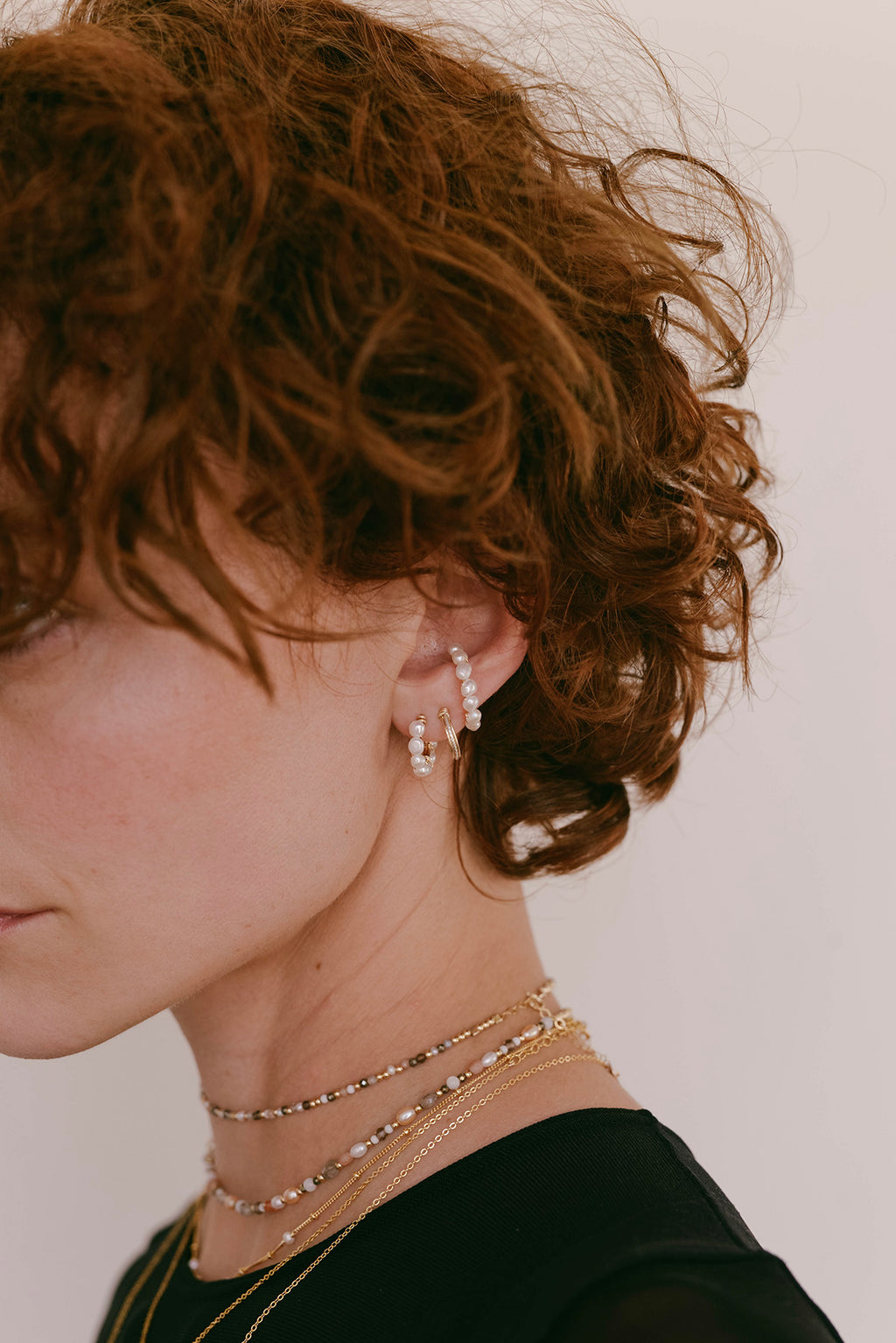 Ear cuff perles de culture gold filled