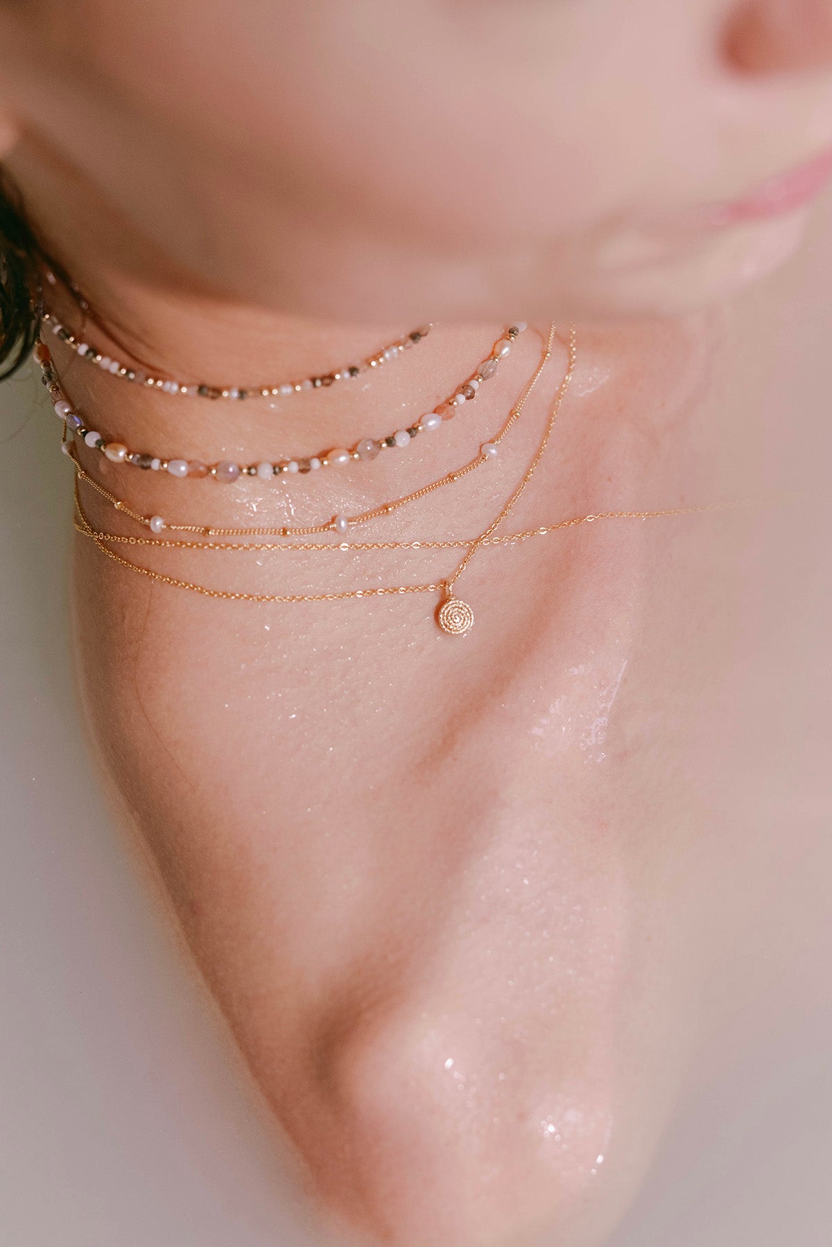 Satellite necklace - Cultured pearls