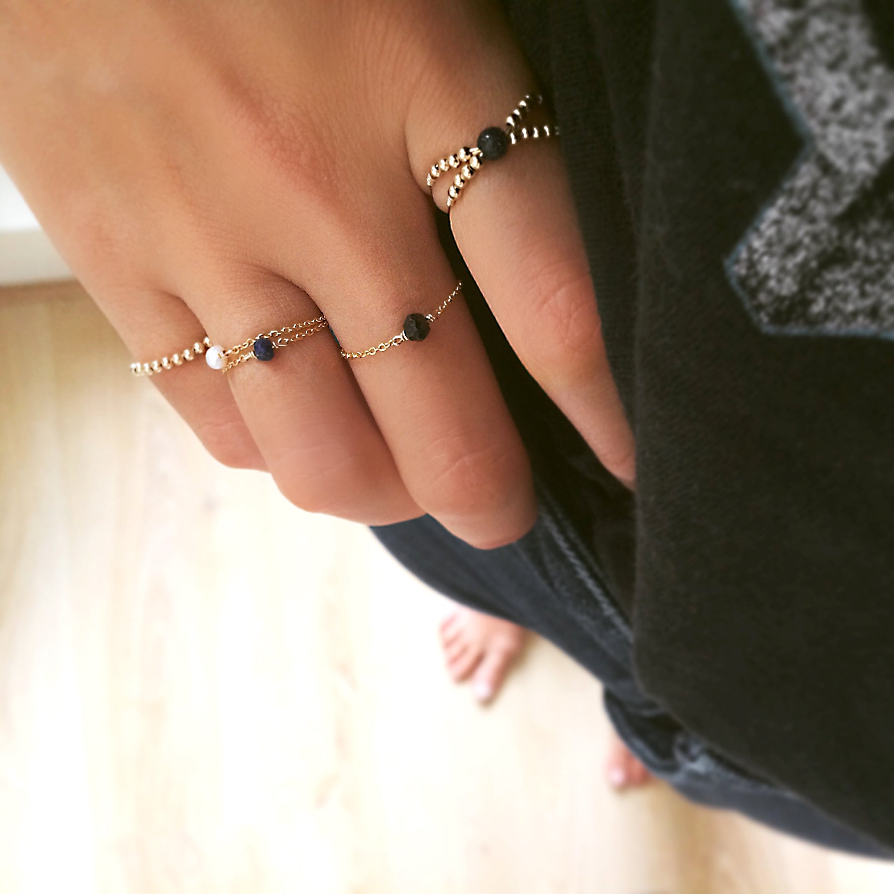 Chain ring Stella - Stone